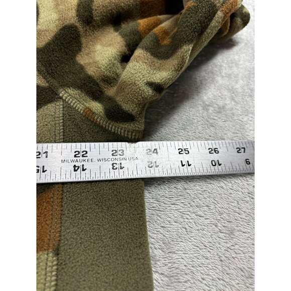 Starter Camo Fleece 1/4 zip Pullover Mens Large Chest Pocket Sweater Winter - Picture 6 of 7